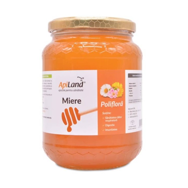 Miere poliflora cruda 1kg Apiland